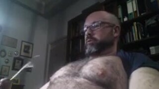 Daddy beard Glasses cum