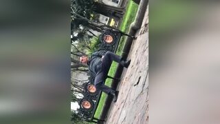 Daddy public bench