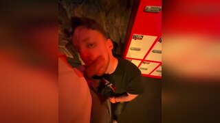 Sucking random cock in public