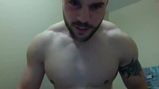Muscle Stud Cums In Sink