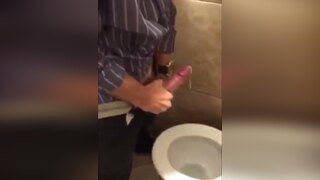 Cum in public restroom