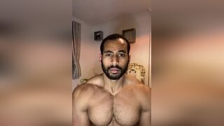 Hairy muscle pec pop daddy