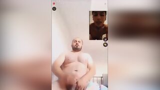 Horny Straight Arab Dad Cums in Video Call
