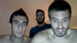 Four straight men from Greece showing off together