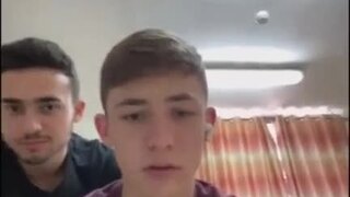 2 Israeli Twinks on cam  One Wanks Cums