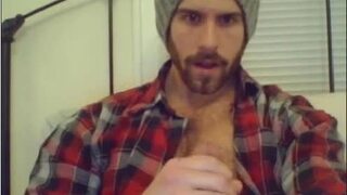 Hot flannel guy with big cock