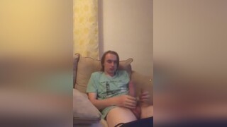 White nerd with a big dick