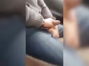 Jerking my friend off in a taxi