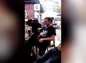 Drunk friend loves pulling his dick out in public