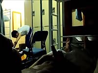 Jerking in front of my hostel roommate