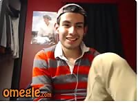 Straight college boy cums twice