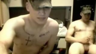 Group baited soldiers wanking off