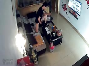 Roommate caught jerking on security cam