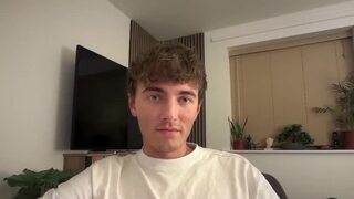 Brit Chats to Viewers and Shows His Uncut Cock