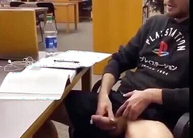 Cum in the library